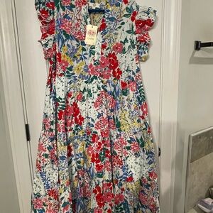 Entro Colorful Floral Maxi Dress